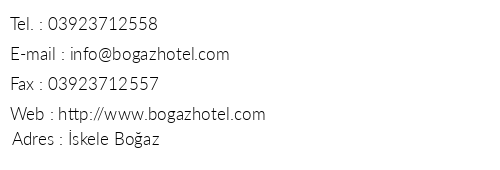 Boaz Hotel telefon numaralar, faks, e-mail, posta adresi ve iletiim bilgileri